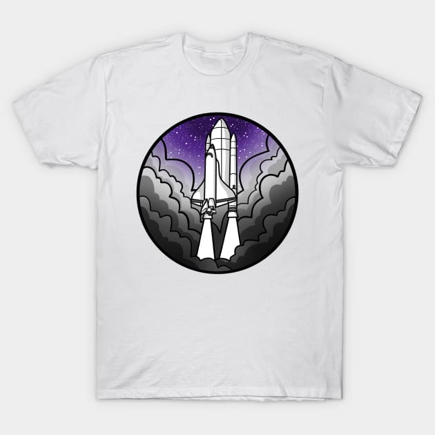 Asexual Pride Rocket T-Shirt by LivianPearl